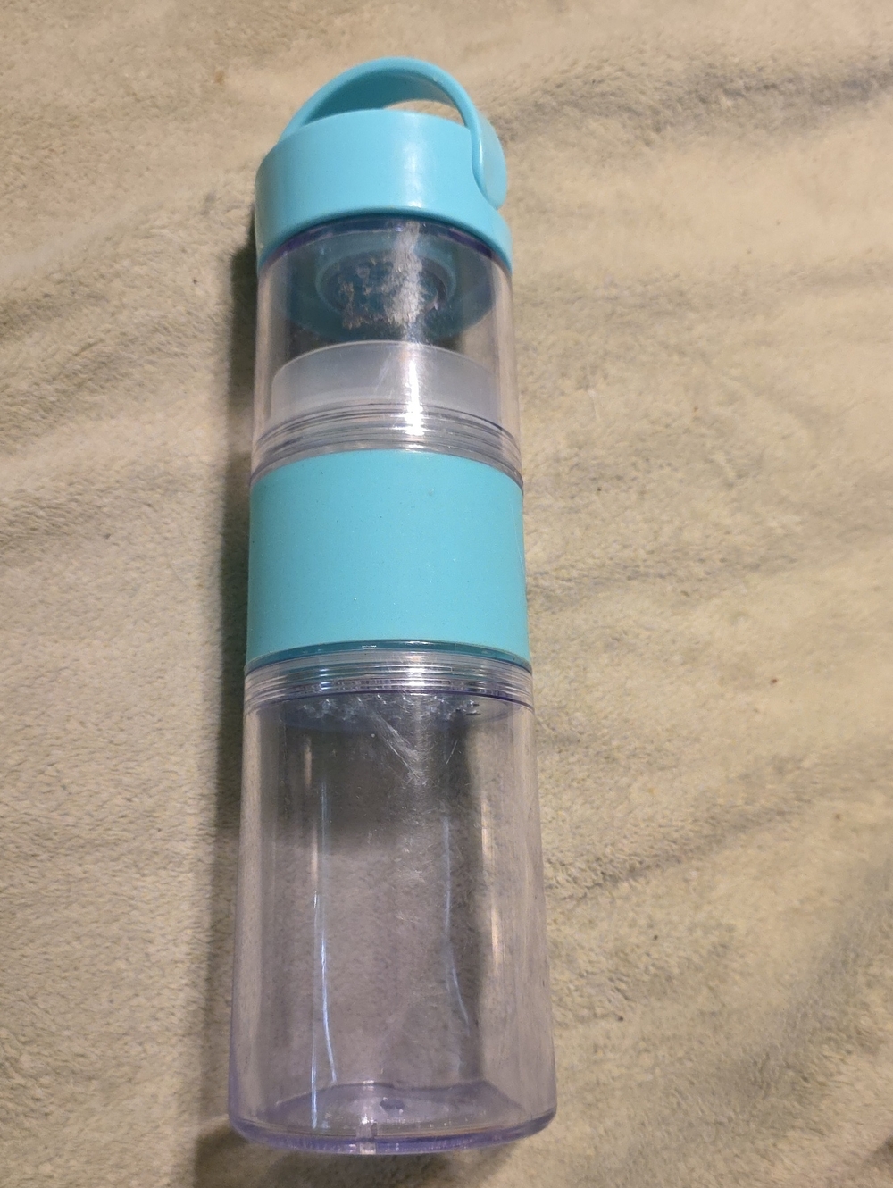 Light Blue Portable Tea Strainet Bottle with Carry Handle